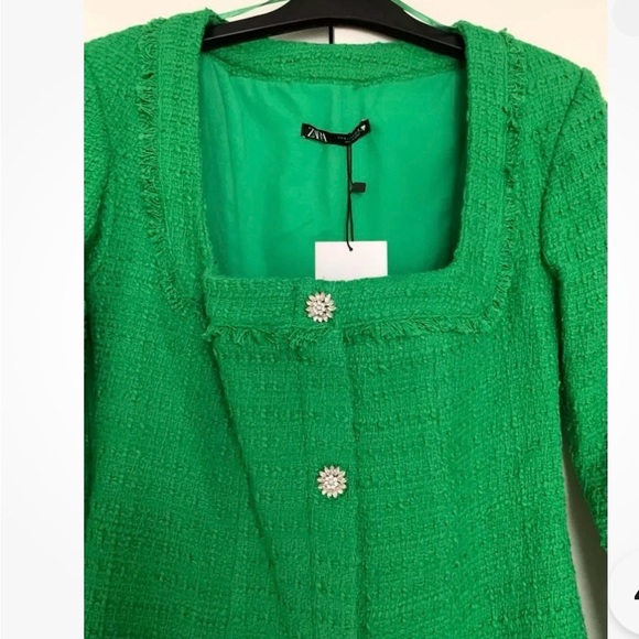 Zara Women Dress, green color. - Picture 7 of 7